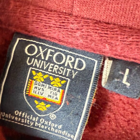 Oxford University Embroidered Burgundy Hoodie Sweater - Large. - Picture 3 of 5